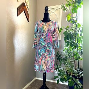 Tommy Hilfiger - Paisley, Bell Sleeve dress - size 2